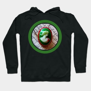 Red and Green Cameo Jewelry Design Hoodie